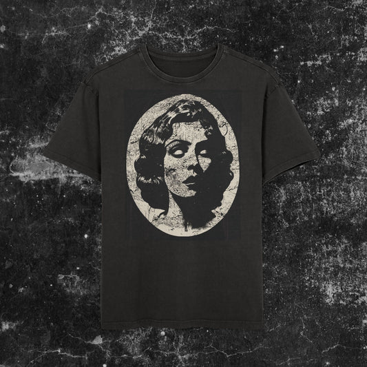 Unisex Acid Washed Graphic Tee, Vintage Style Shirt, Oversized Fashion Top, Casual Wear, Artistic Gift