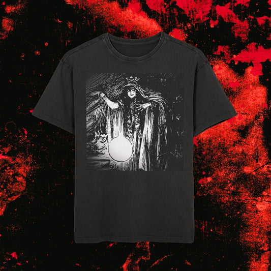 Unisex Acid Washed Witchcraft Heavy Oversize Tee