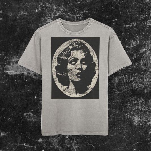 Unisex Acid Washed Graphic Tee, Vintage Style Shirt, Oversized Fashion Top, Casual Wear, Artistic Gift